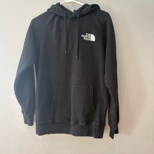 The North Face Black Hoodie with White Chest Logo